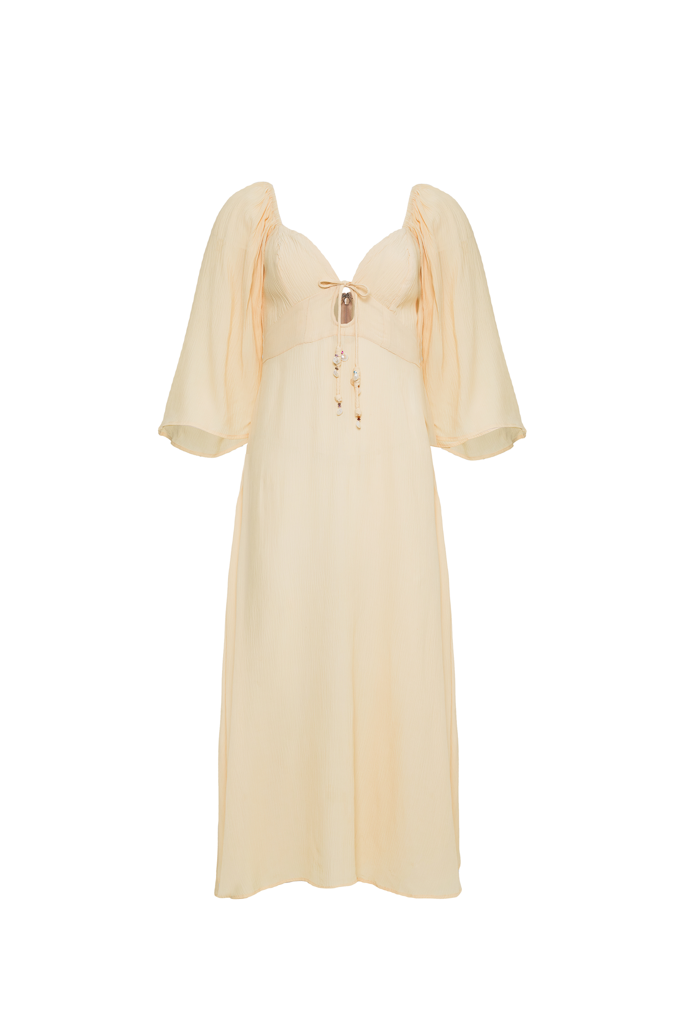 AURA MIDI DRESS IN BUTTER