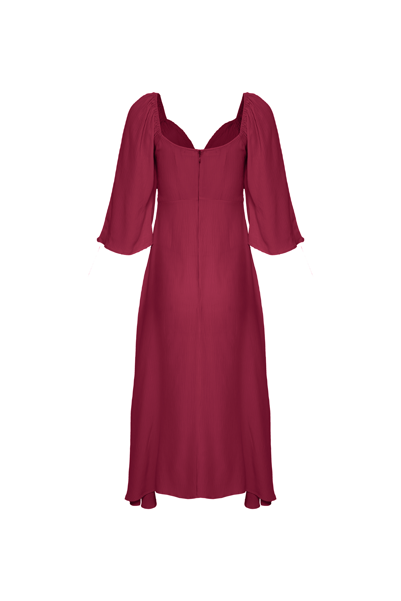 AURA MIDI DRESS IN BLACK CHERRY