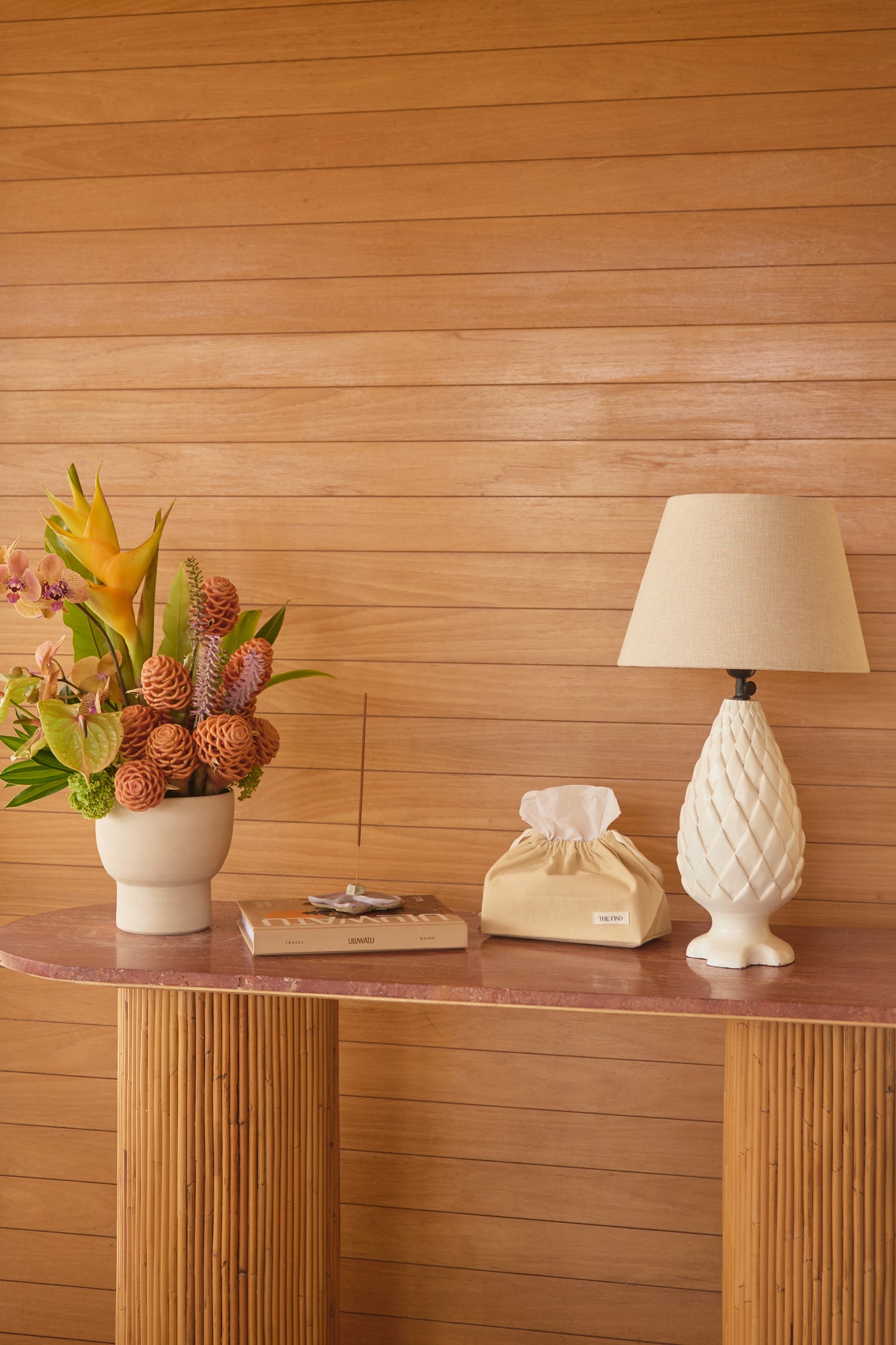 POUCHETTE TISSUE BOX IN OCHRE