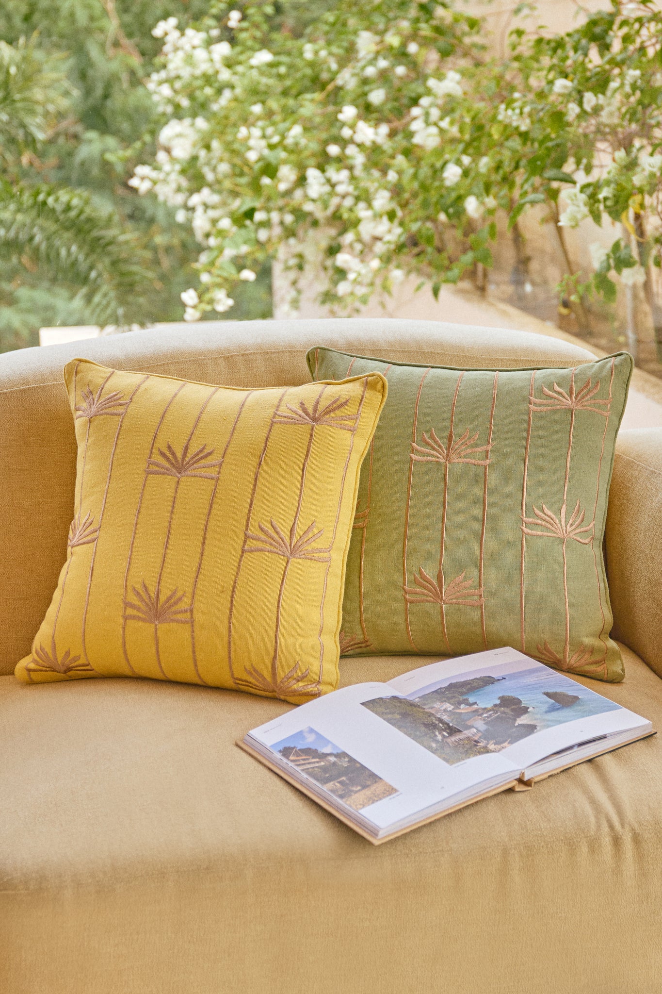 LOTUS CUSHION IN PISTACHIO