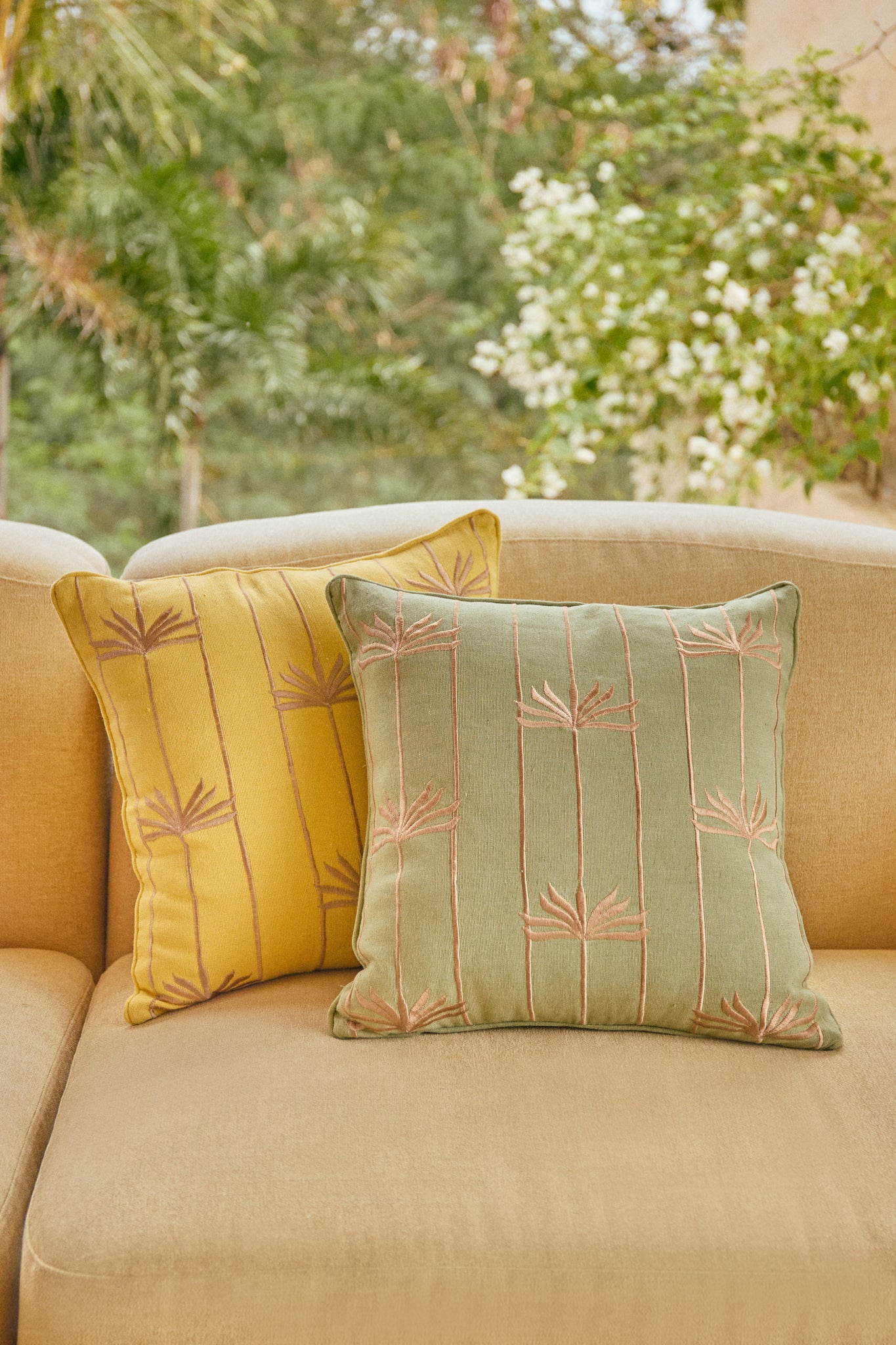 LOTUS CUSHION IN  BUTTER