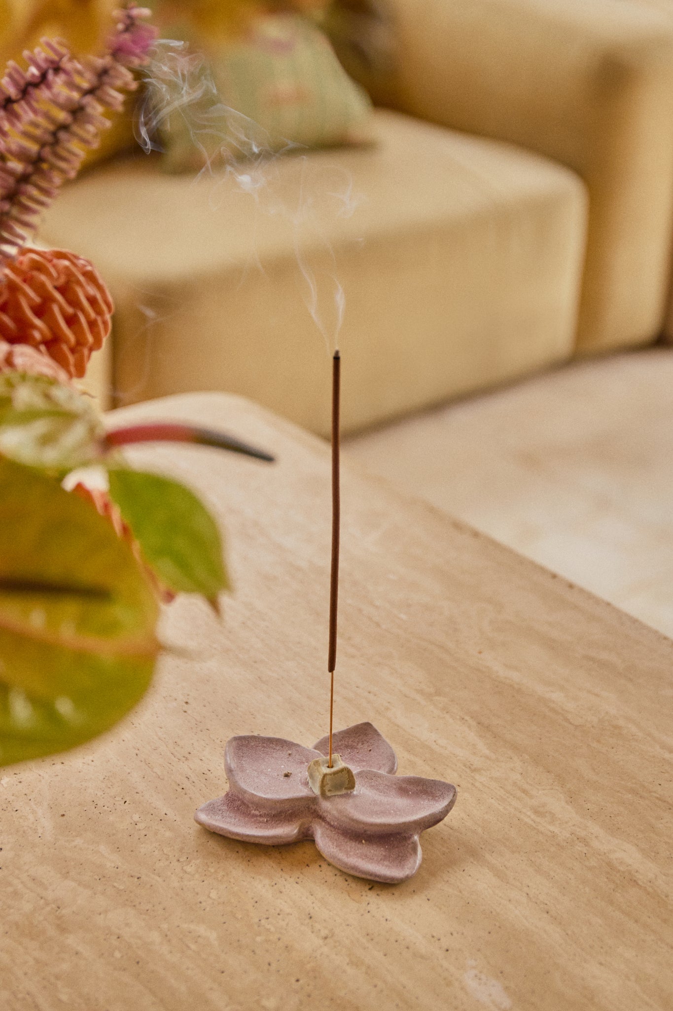 ORCHID INCENSE HOLDER IN LAVENDER