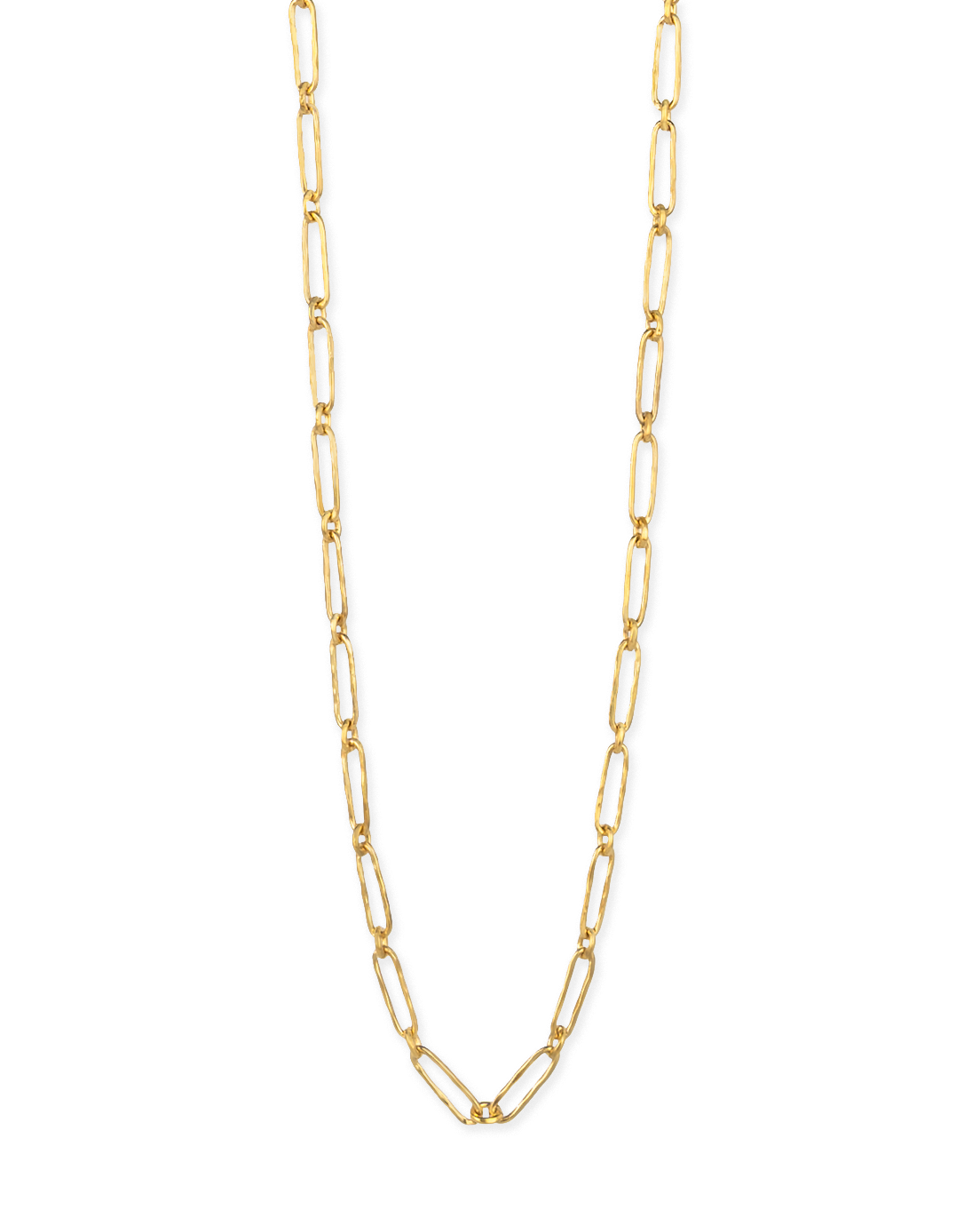 OVAL TO ROUND LINK NECKLACE IN GOLD