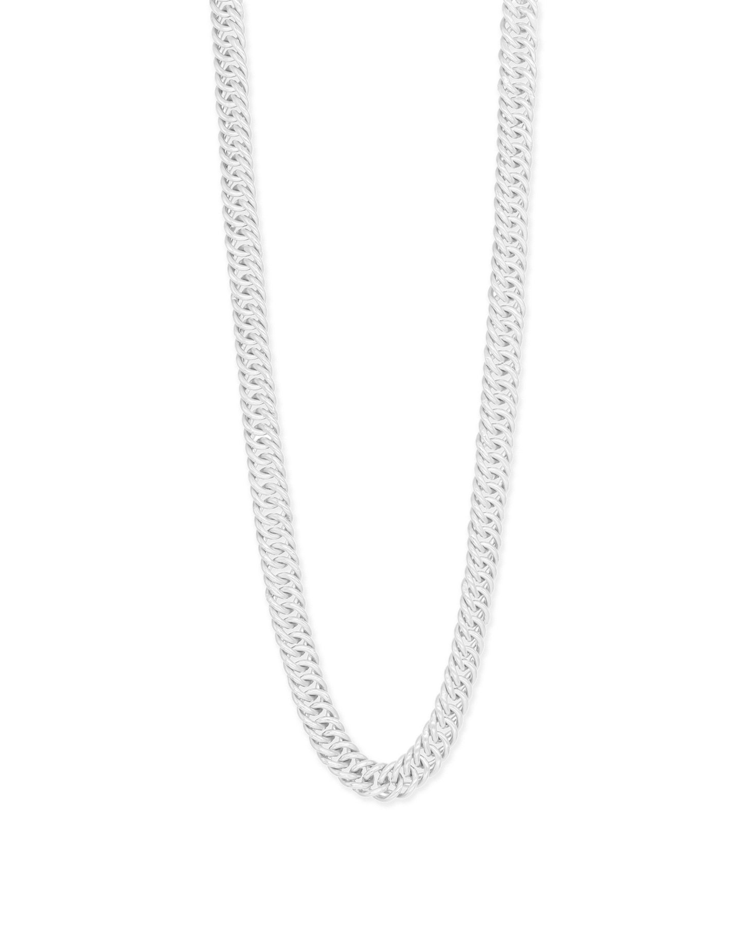 FOXTAIL CHAIN NECKLACE IN SILVER
