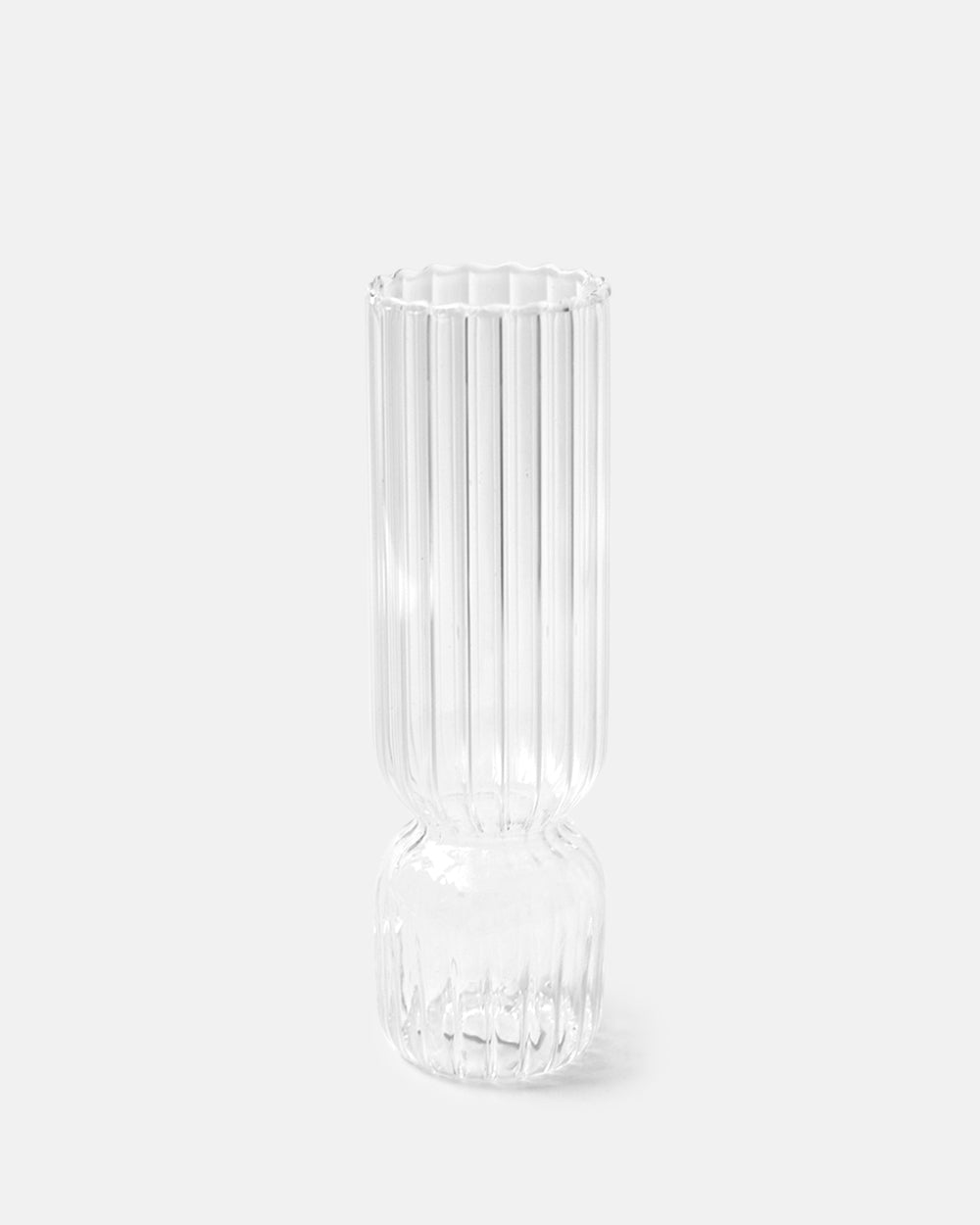 TWO TIER VASE IN CLEAR